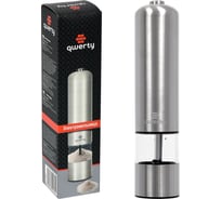 Электромельница QWERTY перец/соль, металлическая, 5x23 см, на батарейках 4хАА 71002