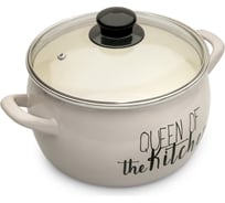 Глубокая кастрюля METROT Эксклюзив Queen Of Kitchen со стеклянной крышкой, 3.1 л, 18 см 362682