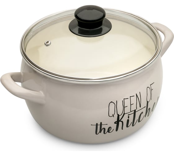 Глубокая кастрюля METROT Эксклюзив Queen Of Kitchen со стеклянной крышкой, 3.1 л, 18 см 362682 1