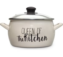Глубокая кастрюля METROT Эксклюзив Queen Of Kitchen со стеклянной крышкой, 2.2 л, 16 см 362681