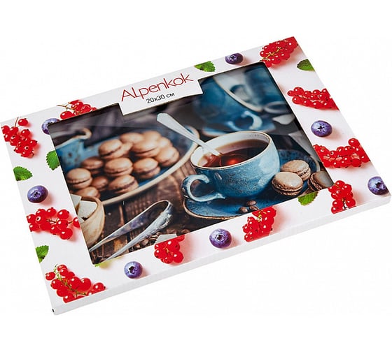 Стеклянная разделочная доска Alpenkok AK-9001 Прованс 20x30 см 24 0R-00006324