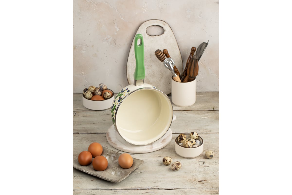 Ковш METROT Эксклюзив Ежевика бакелитовая ручка без крышки, 16 см, 1.6 ...