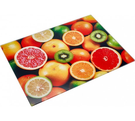 Стеклянная разделочная доска Alpenkok AK-9007 Цитрусовый микс 30x40 см 12 0R-00006330