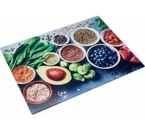 Стеклянная разделочная доска Alpenkok AK-9045 Специи и авокадо 30x40 см 12 Р1-00008694