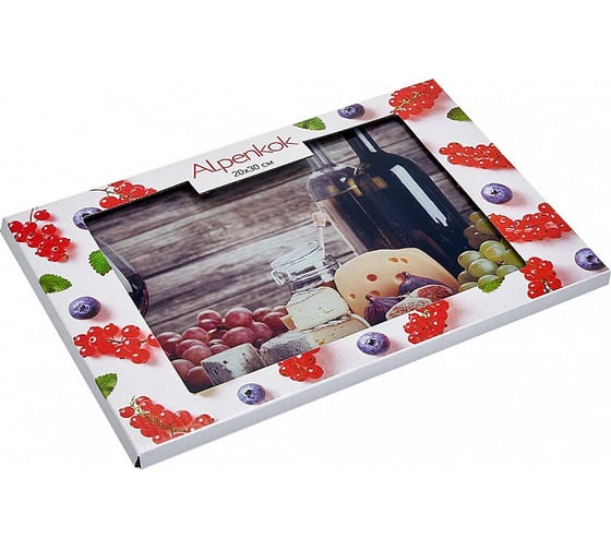 Стеклянная разделочная доска Alpenkok AK-9041 Сомелье 20x30 см 24 Р1-00008687