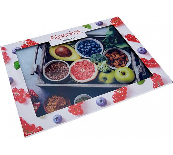 Стеклянная разделочная доска Alpenkok AK-9035 Фитнесс 30x40 см 12 Р1-00006283