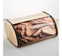 Хлебница Alpenkok AK-3517 с декоративной крышкой, металл, 36x23x14.5 см 0R-00005522