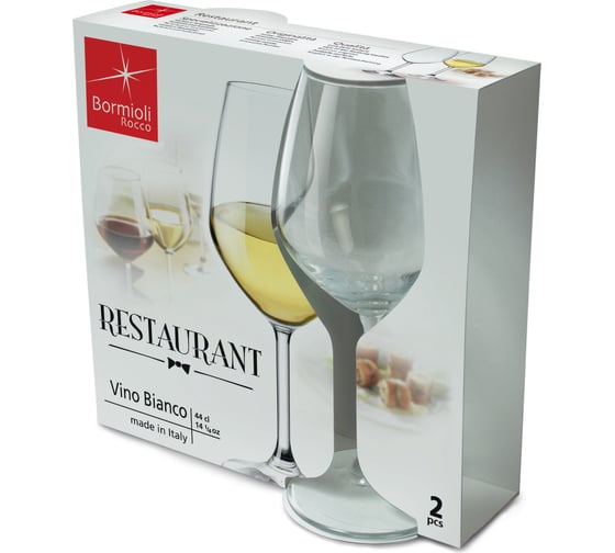 Набор бокалов для белого вина Bormioli Rocco RESTAURANT 196121 набор 2 шт 430 мл Б0053078