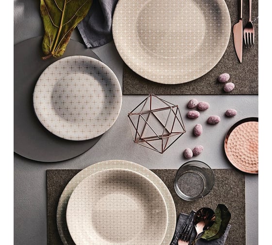 Набор обеденных тарелок Bormioli Rocco CERAMIC BEIGE 430133 27 см 6 шт Б0052604
