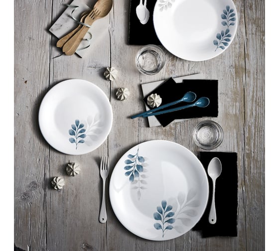 Столовый набор Bormioli Rocco BOTANICA BLUE 18 предметов 68 Б0051455