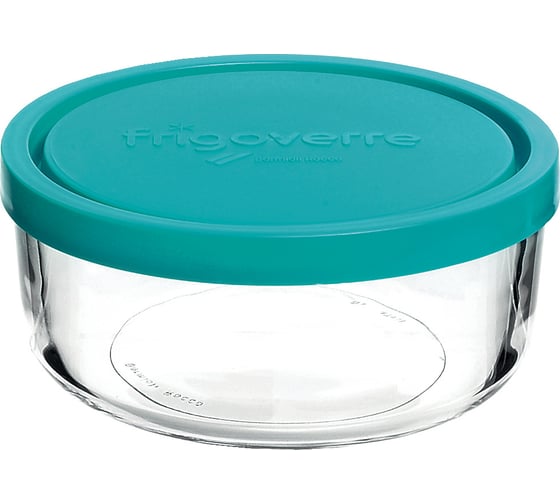 Круглый контейнер Bormioli Rocco FRIGOVERRE B3884601 D12 см 450 мл с крышкой 12/576 Б0020638 1