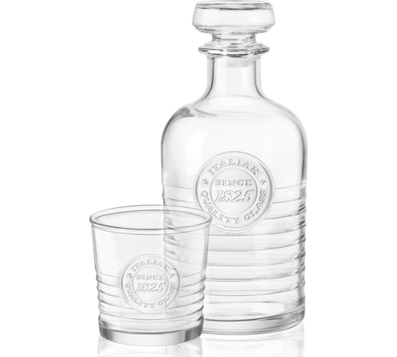 Графин для виски Bormioli Rocco OFFICINA 1825 140623 с крышкой в подарочной коробке 1250 мл Б0035611