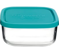 Квадратный контейнер Bormioli Rocco FRIGOVERRE B3878701 15x15 см 1000 мл с синей крышкой 12/384 Б0020642