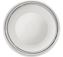 Обеденная круглая тарелка Bormioli Rocco CHIAROSCURO 480170 опаловое стекло декор LINEE 27 см Б0054434