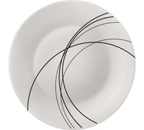 Десертная круглая тарелка Bormioli Rocco CHIAROSCURO 480190 опаловое стекло 20 см LINEE Б0054431