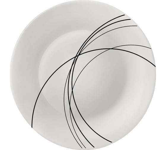 Десертная круглая тарелка Bormioli Rocco CHIAROSCURO 480190 опаловое стекло 20 см LINEE Б0054431