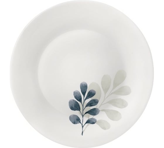 Десертная круглая тарелка Bormioli Rocco BOTANICA 480190 опаловое стекло 20 см Blue Б0054429
