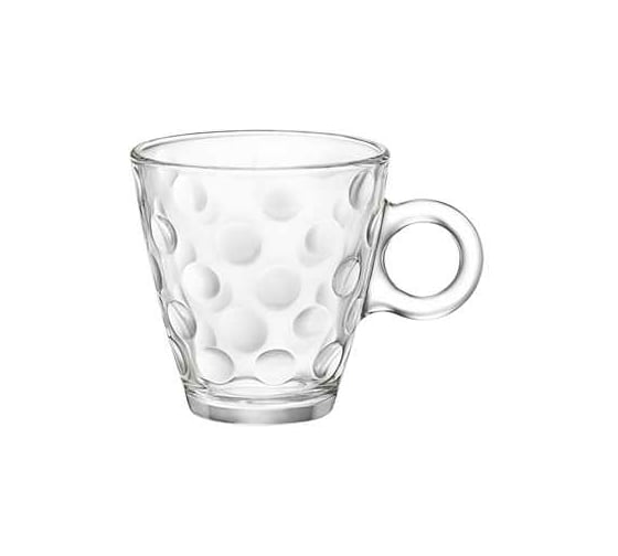 Набор чашек для кофе капучино Bormioli Rocco DOTS 450237 220 мл 6 шт прозрачные Б0031644