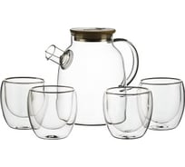 Набор PAPILIO HOME заварочный чайник 1.6 л с четырьмя кружками TGM 004-1600