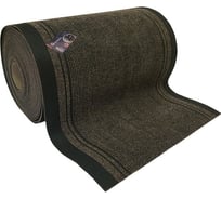 Грязезащитный ворсовый входной ковер-дорожка ООО Комус 900 мм х 20 м темно-коричневый/черный 1013838