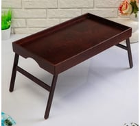 Поднос для завтрака Дарим Красиво Венгера с ножками, орех + лак, 50х30 см 5445355