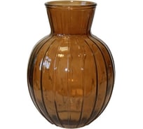 Ваза Никольский завод Белла 2 24 см, коньяк, светотехническое стекло 066233
