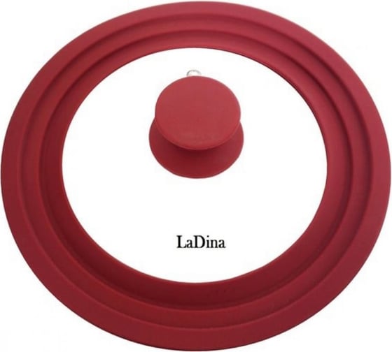 Стеклянная крышка Ladina силиконовый обод, пароотвод, силиконовая ручка Д 18/20/22 см 90002