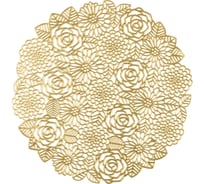 Сервировочная салфетка Рыжий кот PVR-05 Розы, диаметр 38 см 103968