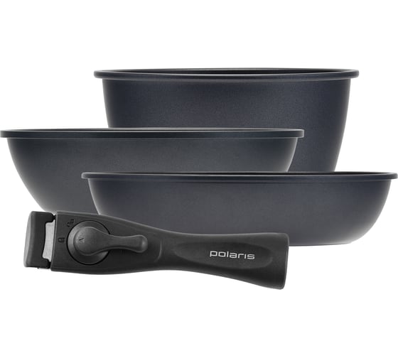 Набор посуды Polaris EasyKeep-4DG из 4 пред. cо съемной ручкой 18SP, 24DFP, 26FP 018546 1
