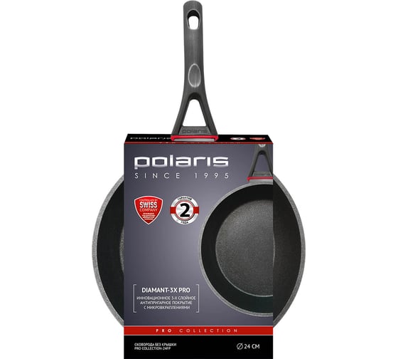 Сковорода Polaris PRO collection-24FP кованый алюминий, 24 см 016227