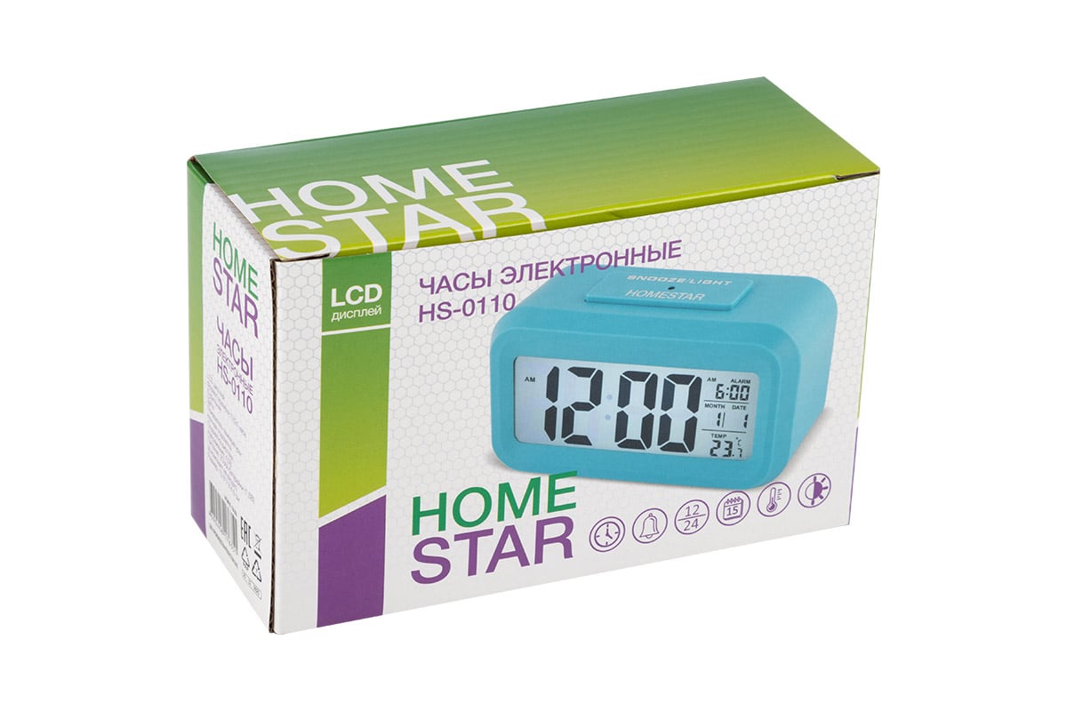 Электронные часы HomeStar HS-0110 синие 104306 - выгодная цена, отзывы .