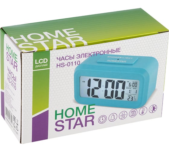 Электронные часы HomeStar HS-0110 синие 104306