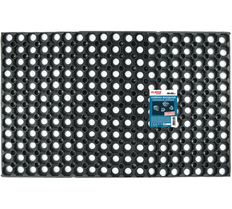Грязесборный входной резиновый ячеистый коврик LAIMA EXPERT толщина 16 мм, 40x60 см 607810