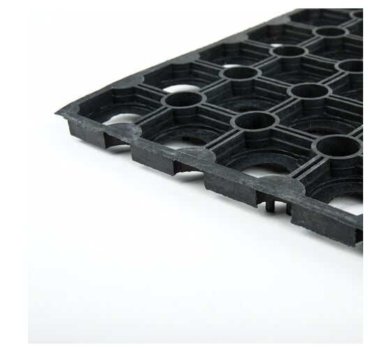 Грязесборный входной резиновый ячеистый коврик LAIMA EXPERT толщина 16 мм, 40x60 см 607810