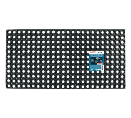 Грязесборный входной резиновый ячеистый коврик LAIMA EXPERT толщина 16 мм, 50x100 см 607811