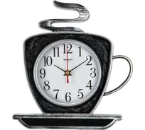 Настенные часы Apeyron цвет корпуса черный с серебром, пластик, 25x24 см, источник питания 1 батарейка PL213012