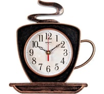 Настенные часы Apeyron цвет корпуса черный с медью, пластик, 25x24 см, источник питания 1 батарейка PL213013