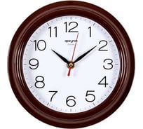 Настенные часы Apeyron круглые, цвет корпуса коричневый, пластик, 21 см, источник питания 1 батарейка PL213034