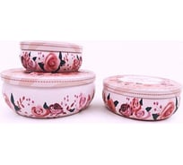 Набор жестяных банок Bikson 8.5x3.5 см, 11x4 см, 13x5 см VD5333 ТП5533