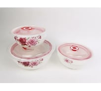Керамические контейнеры Bikson 3 шт 115x6 см, 125x6 см, 155x7.5 см ТП1441