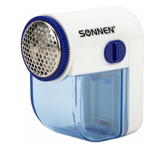 Машинка для удаления катышков SONNEN FS-8808 миниклинер, белый/синий 455464