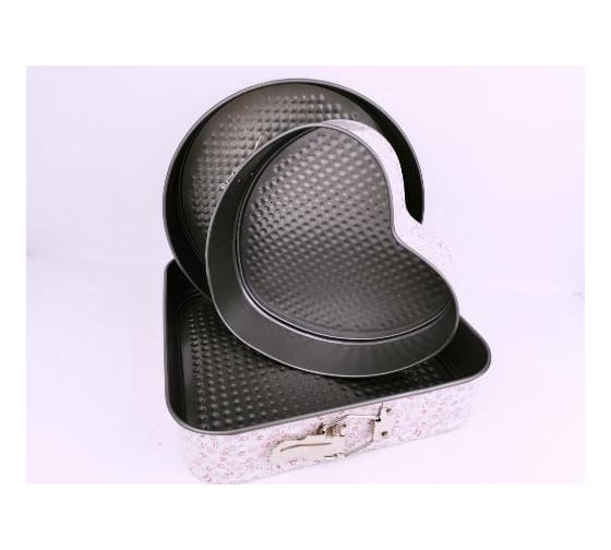 Антипригарная форма для выпечки Bikson набор 24/26/27 см 32 ТП6996