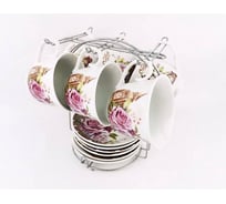 Чайный сервиз Bikson 6 предметов на металлическом стенде set 23 ТП15999