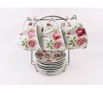 Чайный сервиз Bikson 6 предметов на металлическом стенде set 22 ТП15998