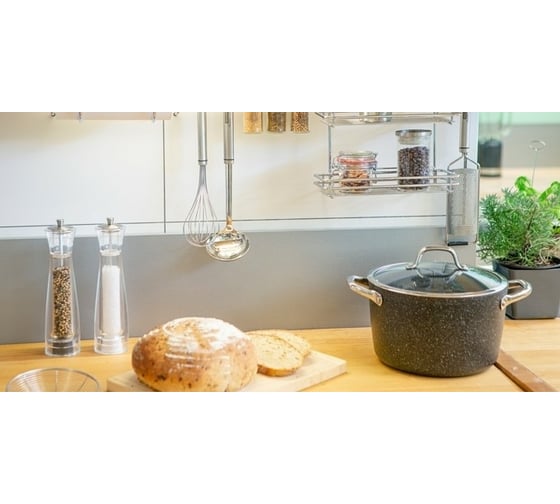 Кастрюля Tescoma PRESIDENT Stone с крышкой диаметр 24 см 6.0 л 780325