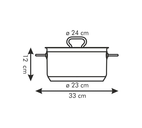 Кастрюля Tescoma HOME PROFI с крышкой диаметр 24 см 5,0 л 774224