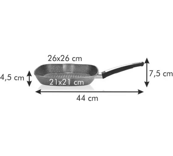 Сковорода Tescoma гриль i-PREMIUM Stone 26x26 см 602466