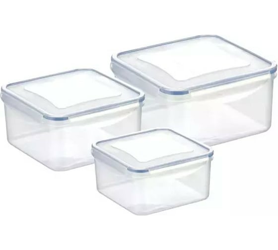 Контейнер Tescoma FRESHBOX 3 шт, 1,2, 2,0 3,0 л, квадратный 892042