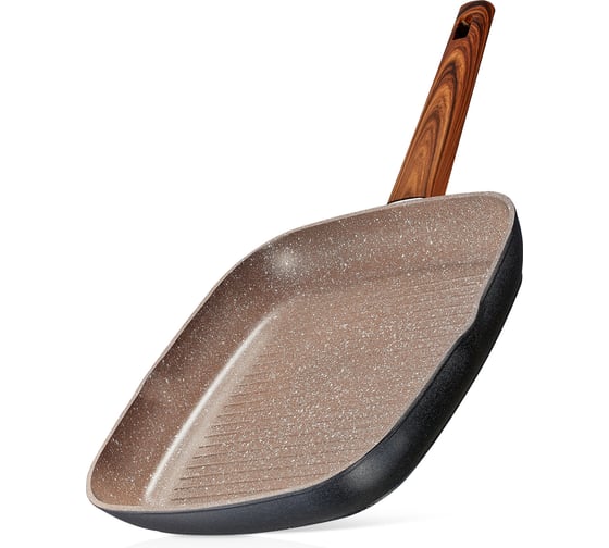 Сковорода-гриль Regent inox Linea LEGNO индукция 28x28x4.3 см 93-AL-LE-6-28