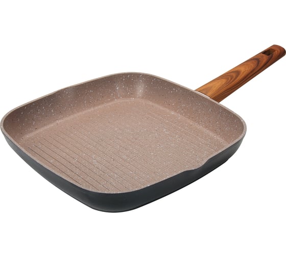 Сковорода-гриль Regent inox Linea LEGNO индукция 28x28x4.3 см 93-AL-LE-6-28